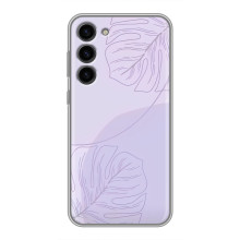 Чехол цветочный дизайн для Samsung Galaxy S23 Plus – Монстера фиолетовая