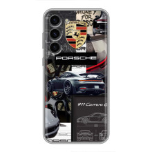 Чехол с авто Порше для Samsung Galaxy S23 Plus – Коллаж Порше
