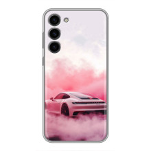 Чехол с авто Порше для Samsung Galaxy S23 Plus – Розовый Порше