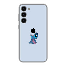 Чехол с принтом Стич на Samsung Galaxy S23 Plus (Stitch apple)