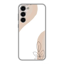 Силиконовый чехол с принтом в цветах на Samsung Galaxy S23 Plus – Нюдовый дизайн