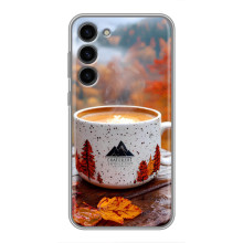Чехол с уникальным дизайном «Осень с кофе» для Samsung Galaxy S23 Plus – Кофе на природе