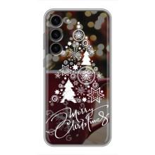 Рождественские Чехлы для Samsung Galaxy S23 Plus (VPrint) (Елочка узорная)