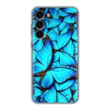 Силиконовый бампер с картинкой животных для Samsung Galaxy S23 Plus (Крылья бабочек)