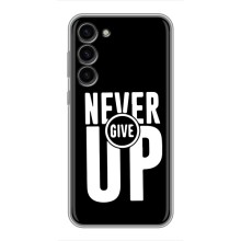 Силиконовый Чехол на Samsung Galaxy S23 Plus с картинкой Nike (Never Give UP)