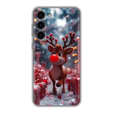 Яркий чехол для Samsung Galaxy S23 Plus с Зимними Оленятами – Олень среди подарков