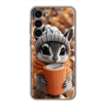 Печатный чехол «Зверята с кофе» для Samsung Galaxy S23 Plus