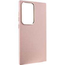 Шкіряний чохол Bonbon Leather Metal Style для Samsung Galaxy S23 Ultra – Рожевий