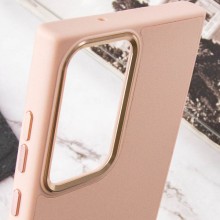 Кожаный чехол Bonbon Leather Metal Style для Samsung Galaxy S23 Ultra – Розовый