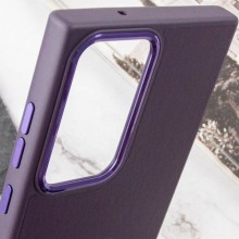Шкіряний чохол Bonbon Leather Metal Style для Samsung Galaxy S23 Ultra – Фіолетовий