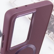 TPU чехол Bonbon Metal Style with MagSafe для Samsung Galaxy S23 Ultra – Бордовый