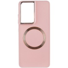 TPU чехол Bonbon Metal Style with MagSafe для Samsung Galaxy S23 Ultra – Розовый
