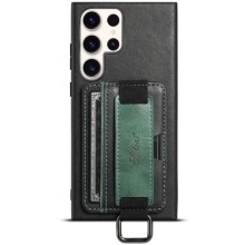Шкіряний чохол Wallet case and straps для Samsung Galaxy S23 Ultra – Чорний
