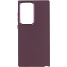 TPU чехол Bonbon Metal Style для Samsung Galaxy S23 Ultra – Бордовый