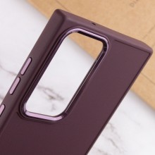 TPU чехол Bonbon Metal Style для Samsung Galaxy S23 Ultra – Бордовый