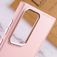 TPU чехол Bonbon Metal Style для Samsung Galaxy S23 Ultra – Розовый