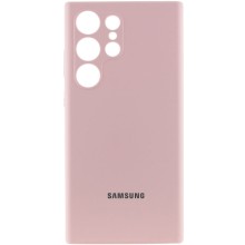 Чехол Silicone Cover Lakshmi Full Camera (AAA) with Logo для Samsung Galaxy S23 Ultra – Розовый