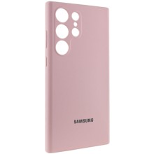 Чехол Silicone Cover Lakshmi Full Camera (AAA) with Logo для Samsung Galaxy S23 Ultra – Розовый