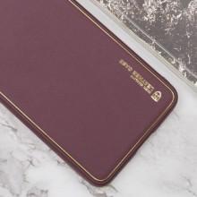 Кожаный чехол Xshield для Samsung Galaxy S23 Ultra – Бордовый