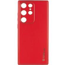 Кожаный чехол Xshield для Samsung Galaxy S23 Ultra – Красный