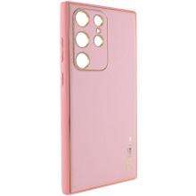 Кожаный чехол Xshield для Samsung Galaxy S23 Ultra – Розовый