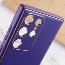 Кожаный чехол Xshield для Samsung Galaxy S23 Ultra – Фиолетовый