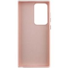 Кожаный чехол Bonbon Leather Metal Style для Samsung Galaxy S23 Ultra – Розовый