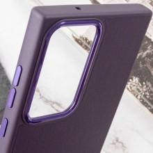 Кожаный чехол Bonbon Leather Metal Style для Samsung Galaxy S23 Ultra – Фиолетовый