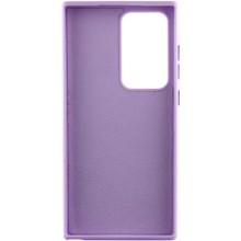 Кожаный чехол Bonbon Leather Metal Style для Samsung Galaxy S23 Ultra – Сиреневый
