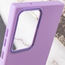 Кожаный чехол Bonbon Leather Metal Style для Samsung Galaxy S23 Ultra – Сиреневый
