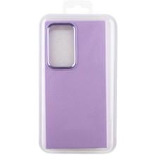 Кожаный чехол Bonbon Leather Metal Style для Samsung Galaxy S23 Ultra – Сиреневый