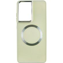 TPU чехол Bonbon Metal Style with MagSafe для Samsung Galaxy S23 Ultra – Белый