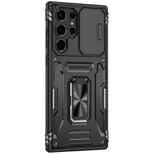 Ударостійкий чохол Camshield Army Ring для Samsung Galaxy S23 Ultra – Чорний