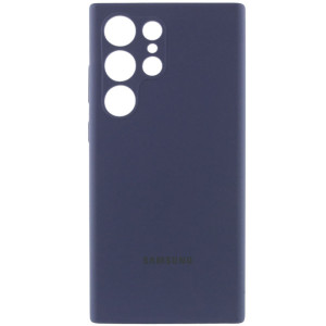 Чохол Silicone Cover Lakshmi Full Camera (AAA) with Logo для Samsung Galaxy S23 Ultra – Темно-синій