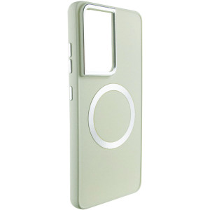 TPU чехол Bonbon Metal Style with Magnetic Fit для Samsung Galaxy S23 Ultra (Белый)
