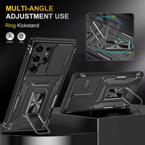 Ударопрочный чехол Camshield Army Ring для Samsung Galaxy S23 Ultra – Черный