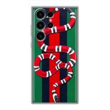 Чохли  GUCCI для Самсунг Галаксі S23 Ультра (AlphaPrint) (Gucci змія)