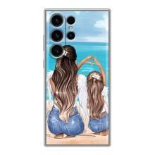 Чехол с печатью для Samsung Galaxy S23 Ultra - (Мама с ребенком) (AlphaPrint) – Мама с доченькой