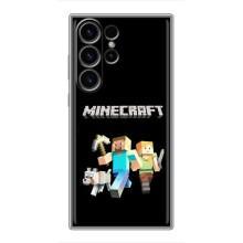 Чохол Майнкрафт на Samsung Galaxy S23 Ultra (AlphaPrint) Minecraft (герої Minecraft)