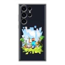 Чохол Майнкрафт на Samsung Galaxy S23 Ultra (AlphaPrint) Minecraft (персонажі Minecraft)