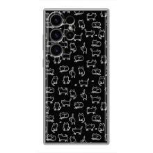 Чехол с принтом для Samsung Galaxy S23 Ultra (AlphaPrint) Модные коты – Меленькие котики
