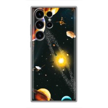 Чехол (ТПУ) с планетами на Samsung Galaxy S23 Ultra – Вид с космоса