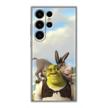 Чехол с мультфильмом Шрек на Samsung Galaxy S23 Ultra – Шрек и осел