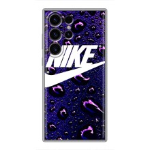 Чехол с логотипом Найк на Samsung Galaxy S23 Ultra (Найк на фиолетовом)