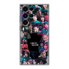 Чехол Гра в кальмара для Samsung Galaxy S23 Ultra – Коллаж игры кальмара