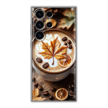 Чехол с уникальным дизайном «Осень с кофе» для Samsung Galaxy S23 Ultra – Пряный кофе