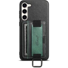 Шкіряний чохол Wallet case and straps для Samsung Galaxy S23 – Чорний
