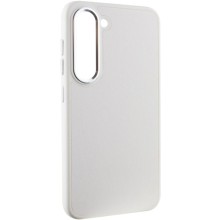 Кожаный чехол Bonbon Leather Metal Style для Samsung Galaxy S23 – Белый