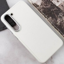 Кожаный чехол Bonbon Leather Metal Style для Samsung Galaxy S23 – Белый