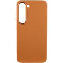 Кожаный чехол Bonbon Leather Metal Style для Samsung Galaxy S23 – Коричневый